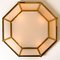 Large Octagonal Brass and White Glass Light from Limburg, Germany, 1970s, Image 5