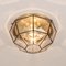 Large Iron and Clear Glass Flush Mount or Wall Light from Limburg, 1960s 5