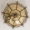 Large Iron and Clear Glass Flush Mount or Wall Light from Limburg, 1960s 11