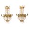 Empire Three-Light Basket Wall Sconces, 1800s, Set of 2 1