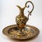 19th Century Ewer with Patinated and Gilded Brass Basin, Set of 2 5