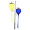 Yellow and Blue Lamp from Stilnovo, Mid-20th Century 2