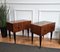 Mid-Century Italian Art Deco Nightstands in Walnut with Glass Tops, 1950s, Set of 2 8