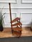 Mid-Century Italian Carved Walnut Spiral 4-Step Library Ladder, 1950s, Image 5