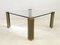Dutch Brass and Glass Coffee Table by Peter Ghyczy, 1970s 5