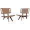 Mid-Century Rattan Lounge Chairs attributed to Paul László for Glenn of California, 1950s, Set of 2, Image 1