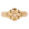19th Century 18 Karat French Rose Gold Flower Ring 1