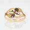 20. Jh. Französischer 18 Karat Gelbgold Ring mit Diamanten und Blumenmuster, 1890er 6