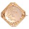 Broche de lirio de los valles francés de oro rosa de 18 kt y diamantes, siglo XIX, Imagen 1