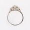 20th Century 18 Karat French White Gold & Diamonds Daisy Ring, 1890s 14