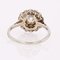 20th Century 18 Karat French White Gold & Diamonds Daisy Ring, 1890s 15