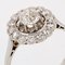 20th Century 18 Karat French White Gold & Diamonds Daisy Ring, 1890s 9
