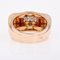 Diamonds 18 Karat French Yellow Gold Platinum Tank Ring, 1940s 11