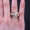 Diamonds 18 Karat French Yellow Gold Platinum Tank Ring, 1940s, Image 6