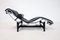 Lounge Chair LC4 in Black Leather attributed to Le Corbusier for Cassina, Italy, 1960s 8