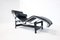 Lounge Chair LC4 in Black Leather attributed to Le Corbusier for Cassina, Italy, 1960s 9