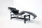 Lounge Chair LC4 in Black Leather attributed to Le Corbusier for Cassina, Italy, 1960s, Image 9