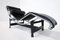 Lounge Chair LC4 in Black Leather attributed to Le Corbusier for Cassina, Italy, 1960s, Image 6
