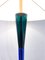 Lámpara de pie Mid-Century de cristal de Murano en azul y verde atribuida a Fulvio Bianconi, años 50, Imagen 6