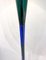 Lámpara de pie Mid-Century de cristal de Murano en azul y verde atribuida a Fulvio Bianconi, años 50, Imagen 3