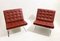 Burgundy Leather Barcelona Chairs attributed to Mies Van Der Rohe for Knoll, 1990s, Set of 2, Image 13