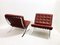 Burgundy Leather Barcelona Chairs attributed to Mies Van Der Rohe for Knoll, 1990s, Set of 2, Image 8