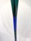 Mid-Century Modern Blue & Green Murano Glass Floor Lamp attributed to Fulvio Bianconi from Venini, 1950s 9