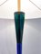 Lampadaire Mid-Century Moderne en Verre de Murano Bleu et Vert attribué à Fulvio Bianconi de Venini, 1950s 12