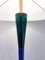 Mid-Century Modern Blue & Green Murano Glass Floor Lamp attributed to Fulvio Bianconi from Venini, 1950s, Image 12