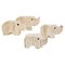 Italian Brutalist Travertine Rhinoceros Sculptures attributed to Fratelli Mannelli, Italy, 1970s, Set of 4 1