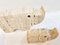 Italian Brutalist Travertine Rhinoceros Sculptures attributed to Fratelli Mannelli, Italy, 1970s, Set of 4 8
