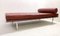 Barcelona Daybed in Burgundy Leather attributed to Ludwig Mies Van Der Rohe for Knoll, 1990s, Image 8