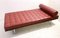 Barcelona Daybed in Burgundy Leather attributed to Ludwig Mies Van Der Rohe for Knoll, 1990s, Image 10