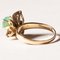 Vintage 18k Gold Ring with Emerald & White Cubic Zirconia, 1960s, Image 5