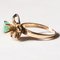 Vintage 18k Gold Ring with Emerald & White Cubic Zirconia, 1960s 4