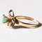 Vintage 18k Gold Ring with Emerald & White Cubic Zirconia, 1960s, Image 4