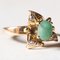 Vintage 18k Gold Ring with Emerald & White Cubic Zirconia, 1960s, Image 9