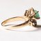 Vintage 18k Gold Ring with Emerald & White Cubic Zirconia, 1960s, Image 7