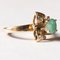 Vintage 18k Gold Ring with Emerald & White Cubic Zirconia, 1960s, Image 8