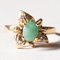 Vintage 18k Gold Ring with Emerald & White Cubic Zirconia, 1960s 1