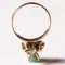 Vintage 18 Karat Gold Ring mit Smaragd & weißem Cubic Zirkonia, 1960er 10