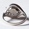 Vintage 14k White Gold Pearl & Diamond Ring, 1960s 5