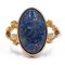 Vintage 18k Yellow Gold Lapis Lazuli Ring, 1960s, Image 1