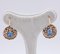 Vintage 18k Gold with Sapphire & Diamond Earrings, 1970s, Set of 2 4