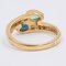Vintage 18k Yellow Gold Sapphire, Emerald & Diamond Ring, 1970s 4