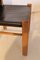 Vintage Italian Chair in Walnut and Black Leather, 1980s, Image 14