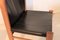 Chaise Vintage en Noyer et Cuir Noir, Italie, 1980s 13