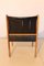 Vintage Italian Chair in Walnut and Black Leather, 1980s, Image 9