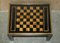 Mesa de centro vintage de tablero de ajedrez de la campaña militar de nogal y madera, Imagen 9