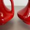 Red-Glaze Fat Lava UFO Vases attributed to Jopeko, Germany, 1970s, Set of 2, Image 11